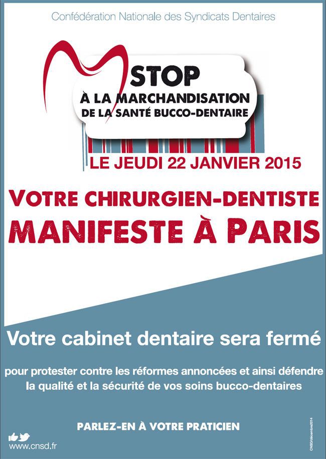 affiche_manifestation dentistes 22 décembre 2014