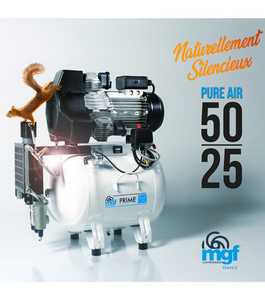 Compresseur dentaire PURE AIR 50/25 PRIME M - MGF France