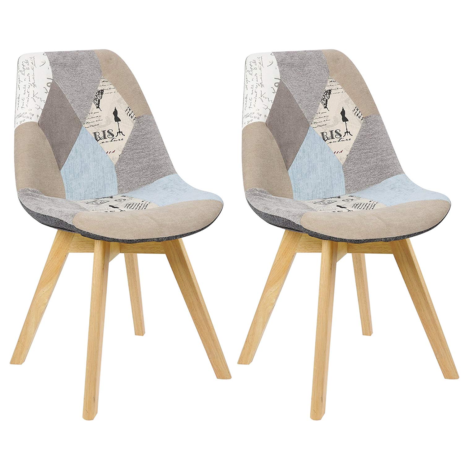 Chaise salle d'attente dentiste patchwork Woltu