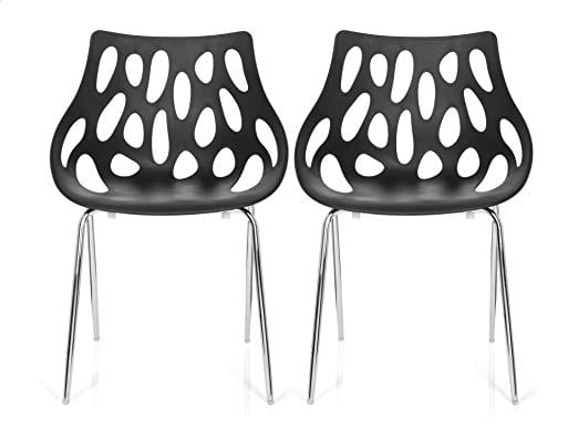 Lot de 2 chaises design pour salle d'attente cabinet dentaire