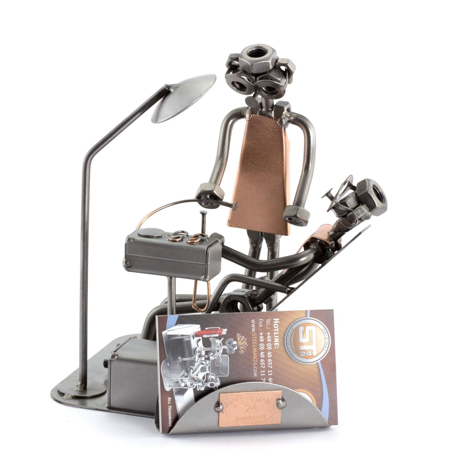 Figurine dentiste porte-cartes de visite Steelman24